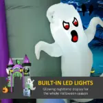 12 Ft Large Inflatable Halloween Archway with Ghost, Pumpkin, Spider and Bat - Image 4