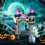 12 Ft Large Inflatable Halloween Archway with Ghost, Pumpkin, Spider and Bat - Image 10