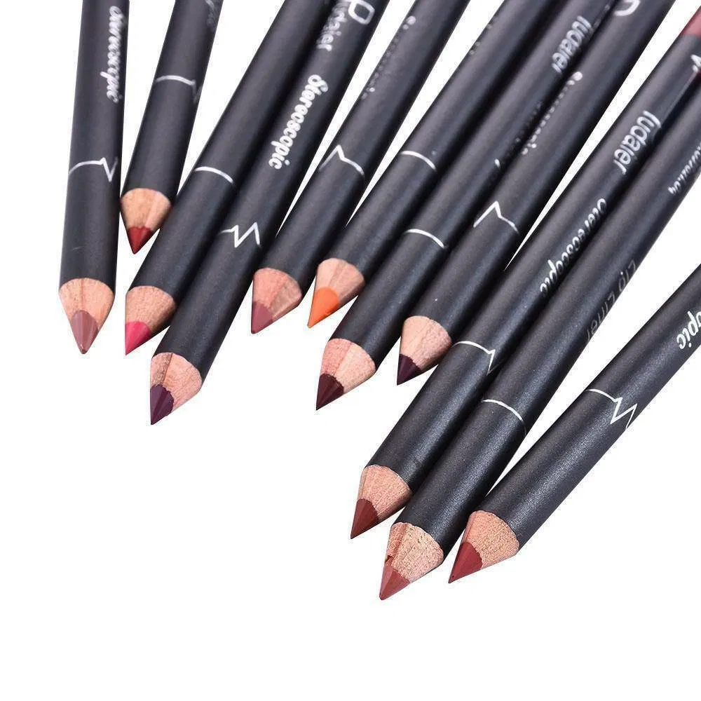 12 Color Matte Lip Liner Pencil Set