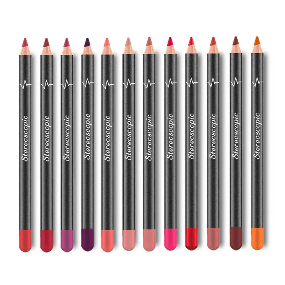 12 Color Matte Lip Liner Pencil Set