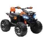12V 4 Wheeler Kids ATV with Music, Headlights for 37-60 Months Boys and Girls, Orange - Image 11