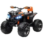 12V 4 Wheeler Kids ATV with Music, Headlights for 37-60 Months Boys and Girls, Orange