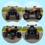 12V 4 Wheeler Kids ATV with Music, Headlights for 37-60 Months Boys and Girls, Orange - Image 9