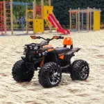 12V 4 Wheeler Kids ATV with Music, Headlights for 37-60 Months Boys and Girls, Orange - Image 10
