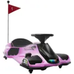 12V Electric Drifting Go Kart with Slow Start, Music, Lights, Pink - Image 11