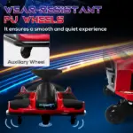 12V Electric Drifting Go Kart with Slow Start, Music, Lights, Red - Image 6