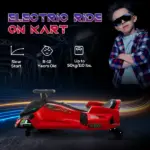 12V Electric Drifting Go Kart with Slow Start, Music, Lights, Red - Image 7