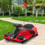 12V Electric Drifting Go Kart with Slow Start, Music, Lights, Red - Image 10