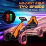 12V Electric Go Kart for Kids w/ Adjustable Speed, Orange - Image 5