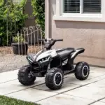 12V Electric Kids ATV Quad Car with Forward and Backward Function, Music, 4-Wheeler Ride-On Car for Toddlers, White - Image 10
