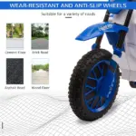 Aosom 12V Electric Motorbike for Kids Battery-Powered Motorcycle Ride-On Toy with Charging Battery Training Wheels Blue - Image 7