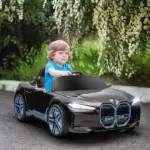 12V Kids Electric Ride On Car with Remote Control and Suspension, Black - Image 2