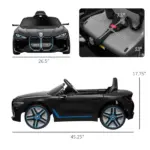 12V Kids Electric Ride On Car with Remote Control and Suspension, Black - Image 3