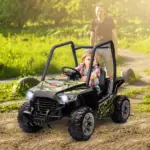 12V Kids Electric Ride On Car with Parent Remote, Suspension and LED Lights, Camouflage - Image 2