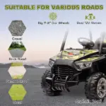 12V Kids Electric Ride On Car with Parent Remote, Suspension and LED Lights, Camouflage - Image 4