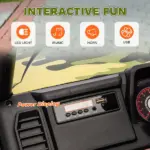 12V Kids Electric Ride On Car with Parent Remote, Suspension and LED Lights, Camouflage - Image 7