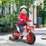 Aosom 12V Kids Electric Motorcycle Dirt Bike Battery-Powered Ride-On Off-road Street Bike Charging Battery Training Wheels Red - Image 2
