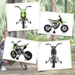Qaba 12V Kids Electric Motorcycle with Twist Grip Throttle Training Wheels, Rear Suspension, Music for Aged 3-6 Years, Green - Image 9