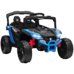 Qaba 12V Kids Ride On Truck, Battery Powered Electric UTV Vehicle with Rear Suspension, Remote Control for 3-5 Years, Blue - Image 11