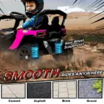 12V Kids Ride On Truck, Battery Powered Electric UTV Vehicle with Rear Suspension, Remote Control for 3-5 Years, Pink - Image 8