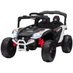 Qaba 12V Kids Ride On Truck, Battery Powered Electric UTV Vehicle with Rear Suspension, Remote Control for 3-5 Years, White