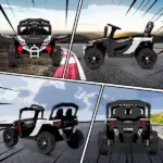 Qaba 12V Kids Ride On Truck, Battery Powered Electric UTV Vehicle with Rear Suspension, Remote Control for 3-5 Years, White - Image 9