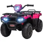 12V Pink Children's Battery Operated Car with Music LED Headlights for Ages 3-5 - Image 11
