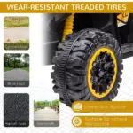 12V Quad ATV for Kids Yellow Dual Motors LED Lights Music Suspension System Ride On Car for 3-5 Years - Image 5