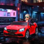 12V Red Ride-On for Boys and Girls, Remote Parent Control, Music, Lights, Dual Motors - Image 2