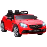 12V Red Ride-On for Boys and Girls, Remote Parent Control, Music, Lights, Dual Motors
