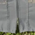 12x12 Canopy Gazebo, Double Roof and Netting Curtains, Zippered Doors, Gray - Image 9