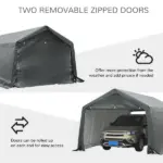 Outsunny 12x20 Carport Canopy, Heavy-Duty Waterproof Shelter, Reliable Protection for Vehicles - Image 6