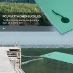 12x5ft Lily Pad Floating Mat with Drink Holders 3-Layer Portable Roll-Up Water Mat Float Dock for 2-3 People, Green - Image 7