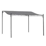 Outsunny 13' x 10' Outdoor Pergola Gazebo, Steel Patio Canopy with Weather-Resistant Fabric and Drainage Holes, Gray - Image 11