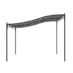 Outsunny 13' x 10' Outdoor Pergola Gazebo, Steel Patio Canopy with Weather-Resistant Fabric and Drainage Holes, Gray - Image 7