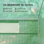 Outsunny 13' x 10' x 6.5' Tunnel Greenhouse Hoop House with Upgraded Galvanized Steel Frame and Large Windows, Green - Image 4
