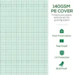 13 x 10 ft Walk In Tunnel Greenhouse with 2 Doors and 10 Mesh Windows, Green - Image 5