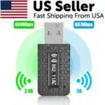 AC1300 Dual Band USB 3.0 WiFi Adapter 2.4GHz and 5GHz