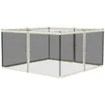 Outsunny 13x13 Gazebo with Netting, Canopy Tents with Zippers, black rings, polyester, Washable, (Sidewall Only) Black - Image 11