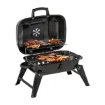 Outsunny 14" Portable Charcoal Grill, Tabletop Outdoor Small Grill with Heat Preservation Net, Venting System, Foldable Legs, Travel Size BBQ - Image 11