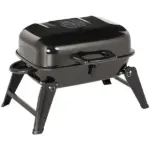 Outsunny 14" Portable Charcoal Grill, Tabletop Outdoor Small Grill with Heat Preservation Net, Venting System, Foldable Legs, Travel Size BBQ