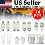 14 Piece T10 36mm LED Car Interior Light Kit for Dome Map and License Plate