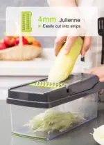 14 in 1 Vegetable Fruit Chopper Dicer Slicer and Cutter with Stainless Steel Blades - Image 11