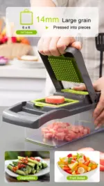 14 in 1 Vegetable Fruit Chopper Dicer Slicer and Cutter with Stainless Steel Blades - Image 15