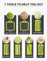 14 in 1 Vegetable Fruit Chopper Dicer Slicer and Cutter with Stainless Steel Blades - Image 17
