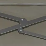 15ft Dark Gray Rectangular Market Umbrella Double-Sided Sun Shield Easy Crank with Base for Deck Pool - Image 12