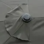 15ft Dark Gray Rectangular Market Umbrella Double-Sided Sun Shield Easy Crank with Base for Deck Pool - Image 9