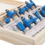 15 Piece Carbide Router Bit Set 1/4 Inch Shank with Wooden Case - Image 2