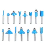 15 Piece Carbide Router Bit Set 1/4 Inch Shank with Wooden Case - Image 4