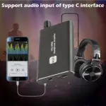 Portable HiFi Headphone Amplifier 16-300 Ohm with 3.5mm Input and USB-C Charging - Image 5